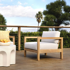 Boe Light Gray/Natural Outdoor Chair - Ornate Home