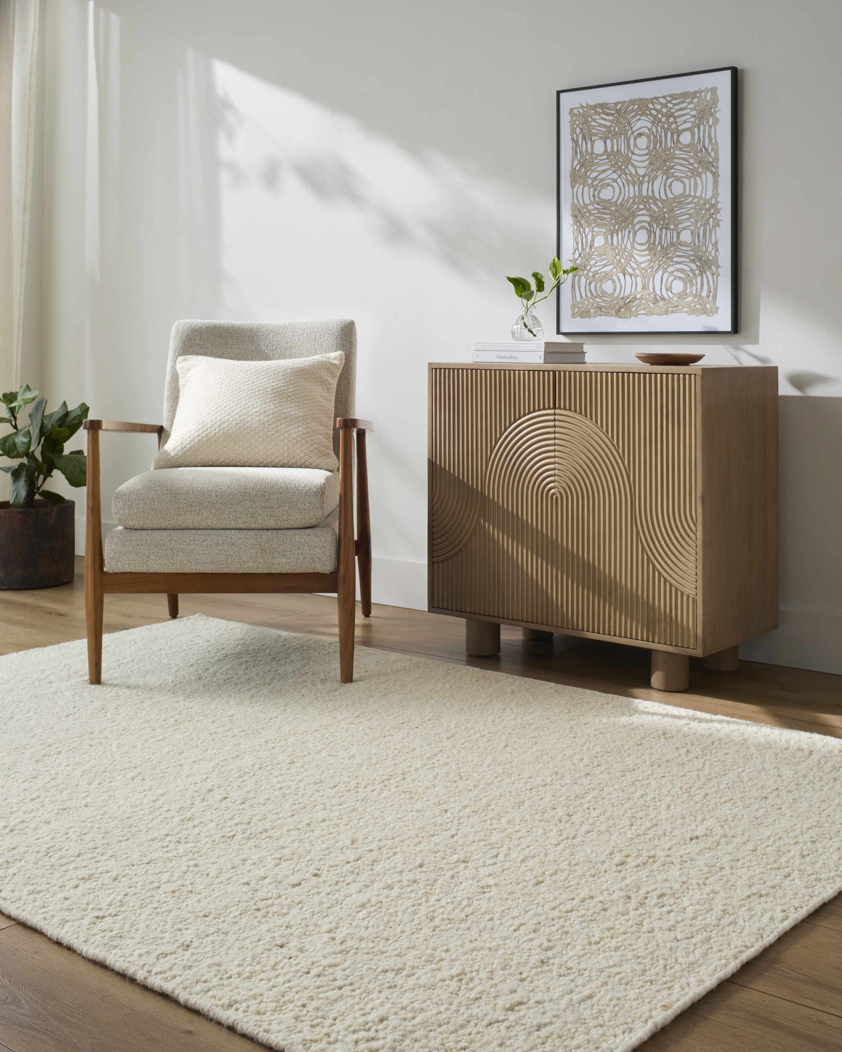 Bogdan Off-White Wool Rug - Ornate Home