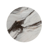 Bogor White/Gold/Black Round End Table - Ornate Home