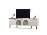 Bohem White/Walnut Tv Stand