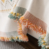 Bohemian Geometric Sofa Throw Cover, Cozy & Protective Ethnic-Inspired Couch Cover - Ornate Home