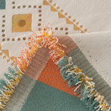 Bohemian Geometric Sofa Throw Cover, Cozy & Protective Ethnic-Inspired Couch Cover - Ornate Home