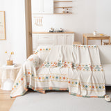 Bohemian Geometric Sofa Throw Cover, Cozy & Protective Ethnic-Inspired Couch Cover - Ornate Home