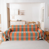 Bohemian Geometric Sofa Throw Cover, Cozy & Protective Ethnic-Inspired Couch Cover - Ornate Home