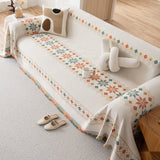Bohemian Geometric Sofa Throw Cover, Cozy & Protective Ethnic-Inspired Couch Cover - Ornate Home