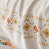 Bohemian Geometric Sofa Throw Cover, Cozy & Protective Ethnic-Inspired Couch Cover - Ornate Home