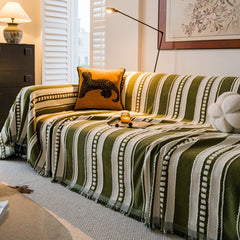 Bohemian Striped Sofa Cover, Decor Woven Throw for Couch, Loveseat, or Sectional - Ornate Home