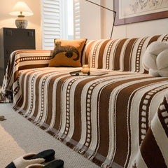Bohemian Striped Sofa Cover, Decor Woven Throw for Couch, Loveseat, or Sectional - Ornate Home