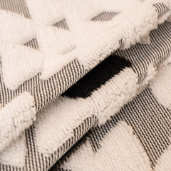 Bohemian Tufted Sofa Cover, Soft Sherpa Fleece Throw Blanket with 3D Aztec Geometric - Ornate Home
