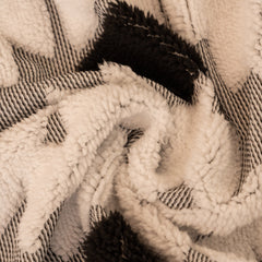 Bohemian Tufted Sofa Cover, Soft Sherpa Fleece Throw Blanket with 3D Aztec Geometric - Ornate Home