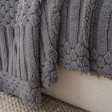 Boho 3D Geometric Throw Blanket for Couch, Luxurious Velvety Plush Fleece Sofa Cover - Ornate Home