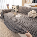 Boho 3D Geometric Throw Blanket for Couch, Luxurious Velvety Plush Fleece Sofa Cover - Ornate Home