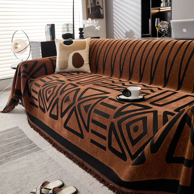 Boho Chenille Sofa Throw Covers Sectional Sofa Couch Cover Sofa Protector Covers - Ornate Home