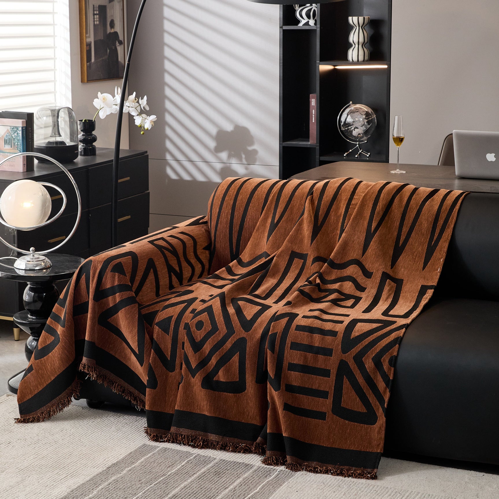 Boho Chenille Sofa Throw Covers Sectional Sofa Couch Cover Sofa Protector Covers - Ornate Home