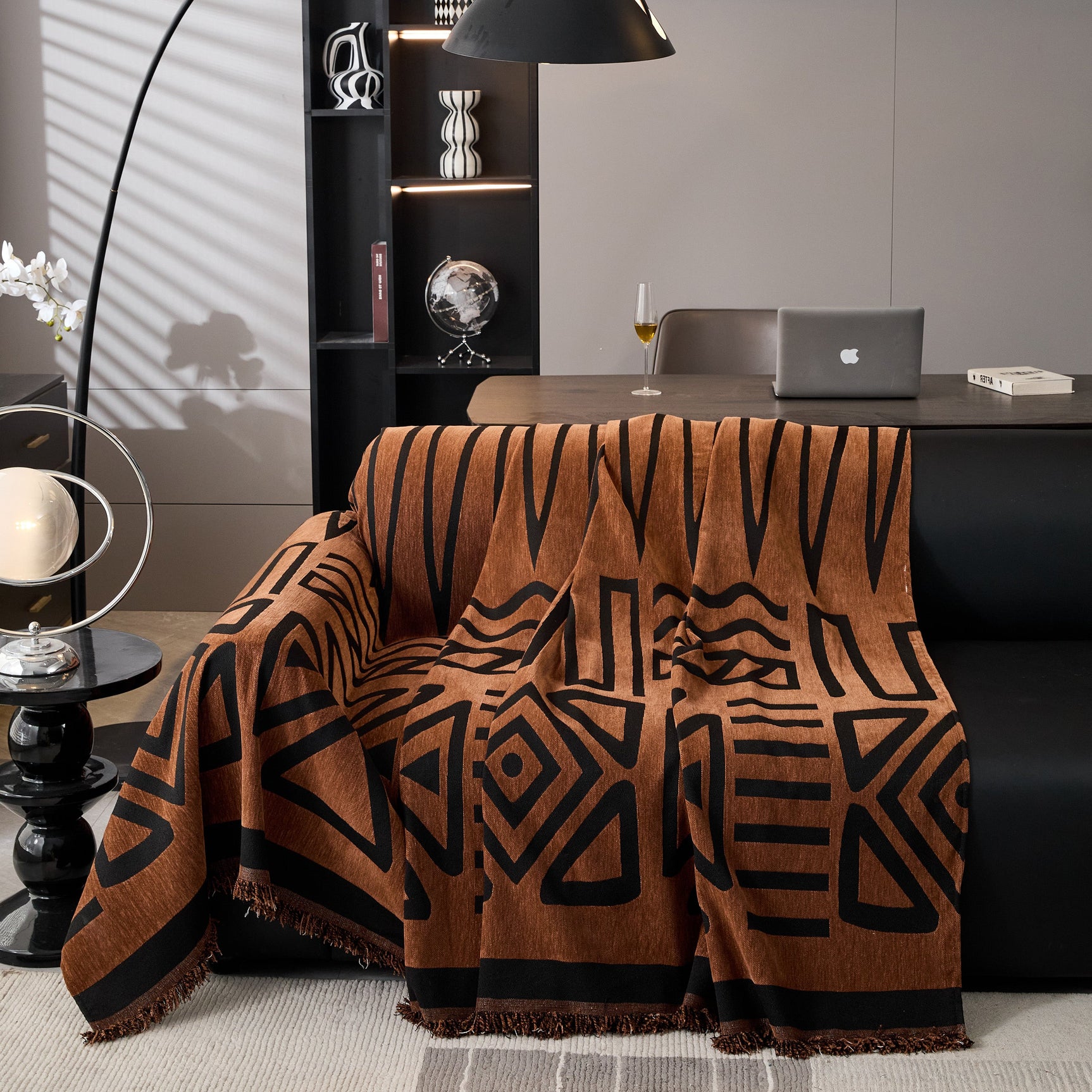 Boho Chenille Sofa Throw Covers Sectional Sofa Couch Cover Sofa Protector Covers - Ornate Home