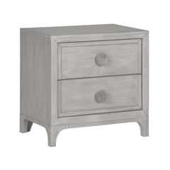 Boho Chic Nighstand in Washed White - Ornate Home