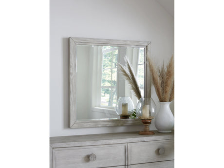 Boho Chic Plain Mirror in Washed White - Ornate Home