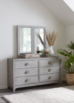 Boho Chic Plain Mirror in Washed White - Ornate Home