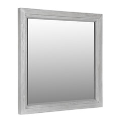 Boho Chic Plain Mirror in Washed White - Ornate Home