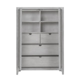 Boho Chic Wardrobe Chest in Washed White - Ornate Home