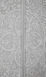 Boho Chic Wardrobe Chest in Washed White - Ornate Home