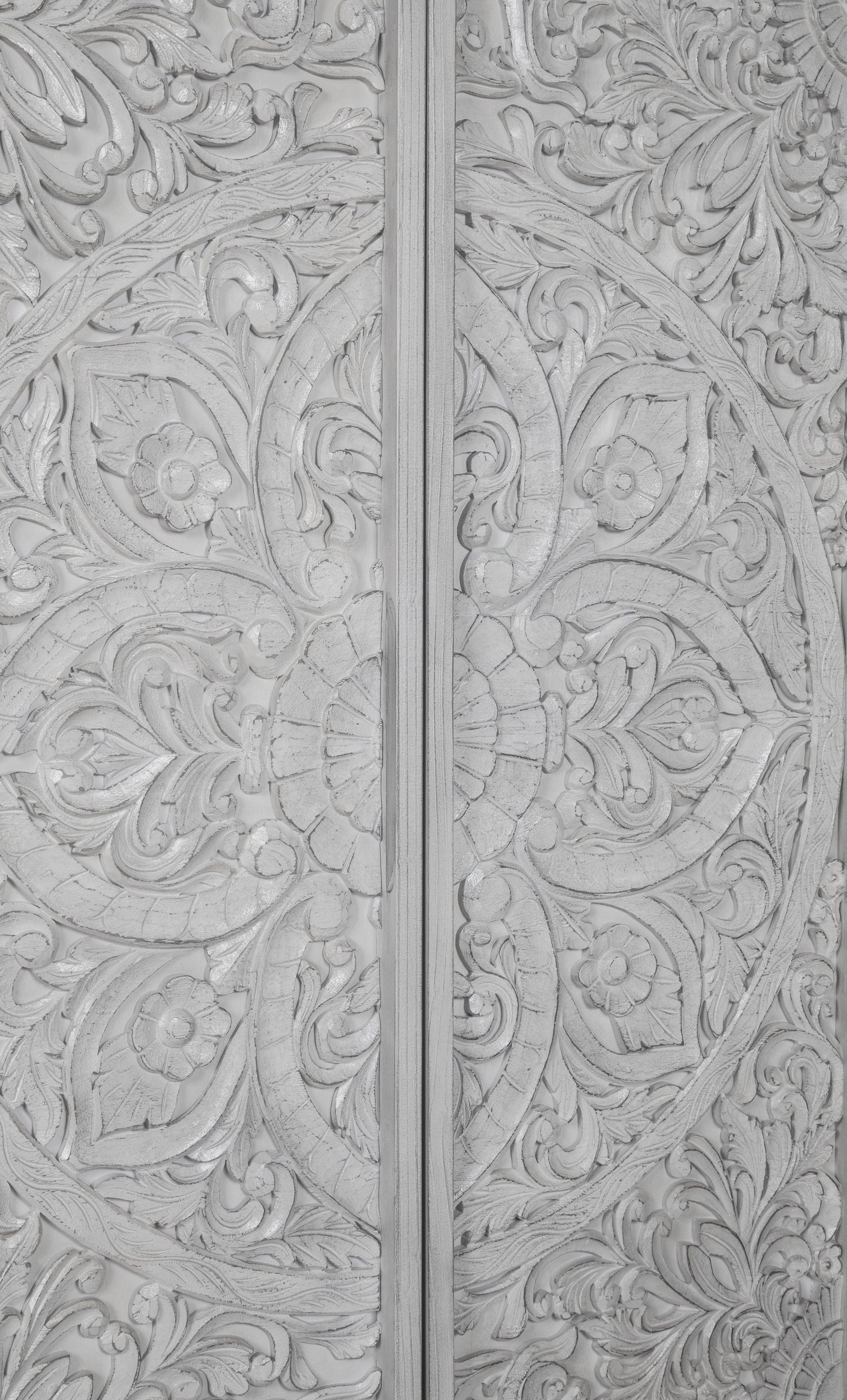 Boho Chic Wardrobe Chest in Washed White - Ornate Home