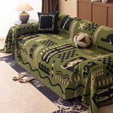 Boho Chic Woven Throw Blanket for Couch, Washable Couch Cover for Pets, Dogs, Cats - Ornate Home