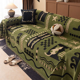 Boho Chic Woven Throw Blanket for Couch, Washable Couch Cover for Pets, Dogs, Cats - Ornate Home