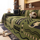 Boho Chic Woven Throw Blanket for Couch, Washable Couch Cover for Pets, Dogs, Cats - Ornate Home
