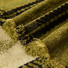 Boho Couch Throw Blanket with Textured Stripes, Sofa Cover for Living Room Decor - Ornate Home