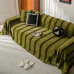 Boho Couch Throw Blanket with Textured Stripes, Sofa Cover for Living Room Decor - Ornate Home