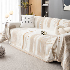 Boho Couch Throw Covers with Tassel Thick Durable Sofa Cover Blanket Furniture Slipcover Sectional - Ornate Home