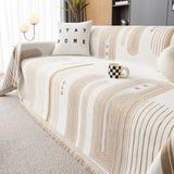 Boho Couch Throw Covers with Tassel Thick Durable Sofa Cover Blanket Furniture Slipcover Sectional - Ornate Home