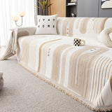 Boho Couch Throw Covers with Tassel Thick Durable Sofa Cover Blanket Furniture Slipcover Sectional - Ornate Home