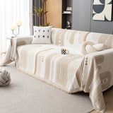 Boho Couch Throw Covers with Tassel Thick Durable Sofa Cover Blanket Furniture Slipcover Sectional - Ornate Home
