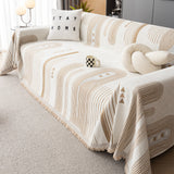 Boho Couch Throw Covers with Tassel Thick Durable Sofa Cover Blanket Furniture Slipcover Sectional - Ornate Home