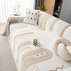 Boho Couch Throw Covers with Tassel Thick Durable Sofa Cover Blanket Furniture Slipcover Sectional - Ornate Home