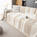 Boho Couch Throw Covers with Tassel Thick Durable Sofa Cover Blanket Furniture Slipcover Sectional - Ornate Home