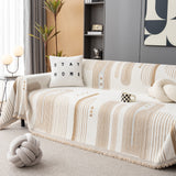 Boho Couch Throw Covers with Tassel Thick Durable Sofa Cover Blanket Furniture Slipcover Sectional - Ornate Home