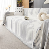 Boho Couch Throw Covers with Tassel Thick Durable Sofa Cover Blanket Furniture Slipcover Sectional - Ornate Home