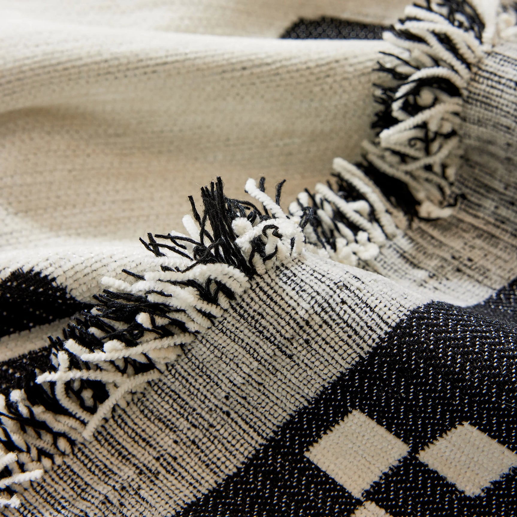 Boho Geometric Chenille Throw Sofa Cover Soft Textured Decorative Couch Blanket - Ornate Home