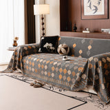 Boho Geometric Sofa Slipcovers Chenille Scratch Resistant Couch Protective Covers - Ornate Home