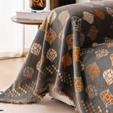 Boho Geometric Sofa Slipcovers Chenille Scratch Resistant Couch Protective Covers - Ornate Home