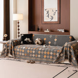 Boho Geometric Sofa Slipcovers Chenille Scratch Resistant Couch Protective Covers - Ornate Home