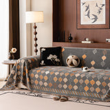 Boho Geometric Sofa Slipcovers Chenille Scratch Resistant Couch Protective Covers - Ornate Home