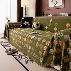 Boho Geometric Sofa Slipcovers Chenille Scratch Resistant Couch Protective Covers - Ornate Home