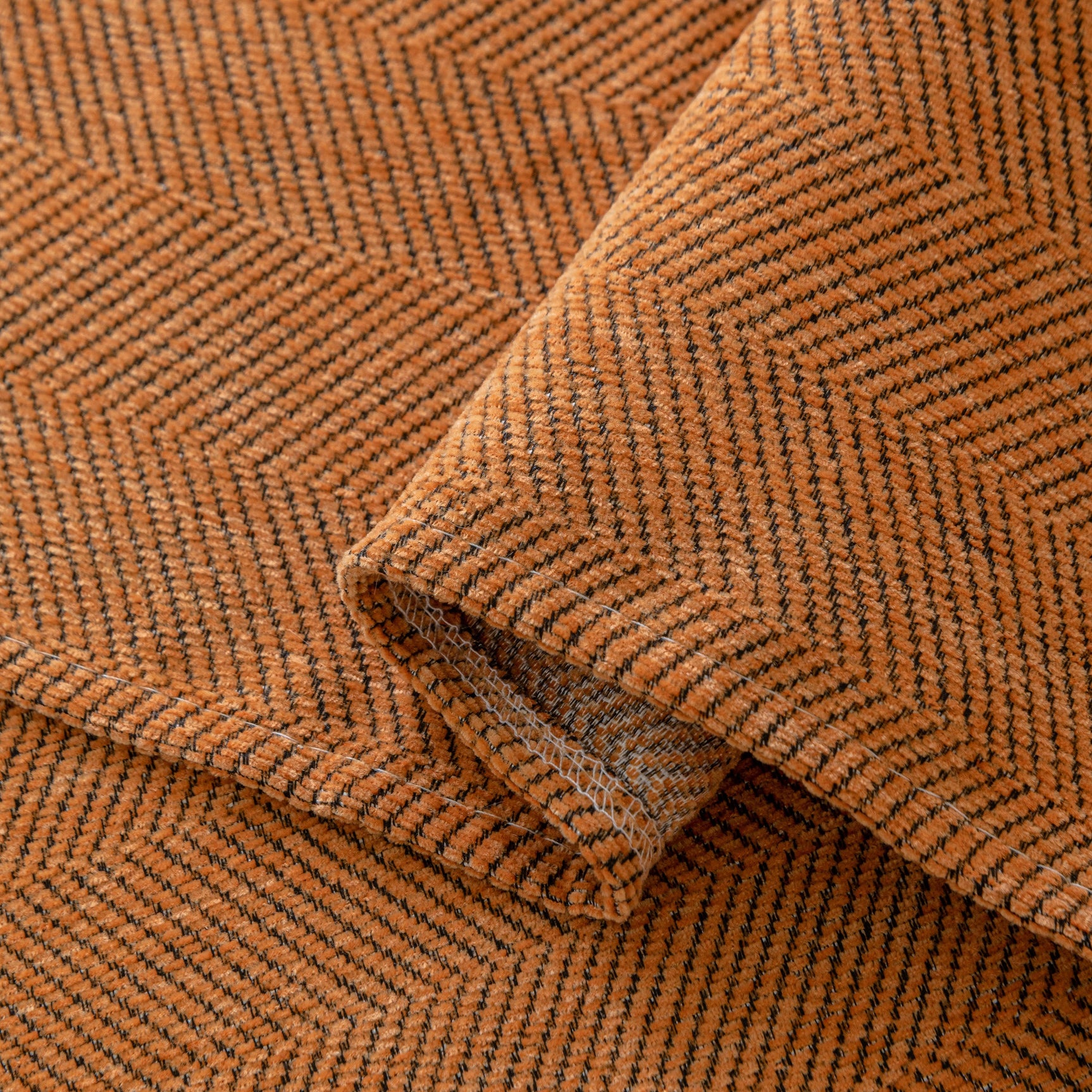 Boho Herringbone Sofa Throw Blanket with Pom Pom Tassels Stylish Furniture Slipcover - Ornate Home
