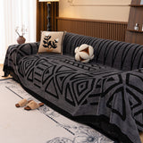Boho Plush Couch Cover Bohemian Throw Blanket Decor Covers Sofa Chair Furniture Bed - Ornate Home