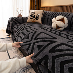 Boho Plush Couch Cover Bohemian Throw Blanket Decor Covers Sofa Chair Furniture Bed - Ornate Home