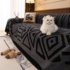 Boho Plush Couch Cover Bohemian Throw Blanket Decor Covers Sofa Chair Furniture Bed - Ornate Home